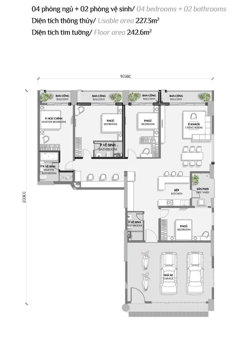 Sky Linked Villa 242m² giá 18.39 tỷ - Căn hộ xe hơi đậu tận nhà tại Celadon City