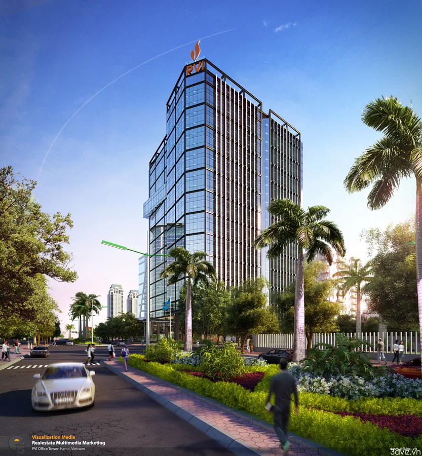 Cho thuê văn phòng PVI Tower Cầu Giấy 2000m² giá chỉ 200k/m²/th - Vị trí đắc địa trung tâm Hà Nội!