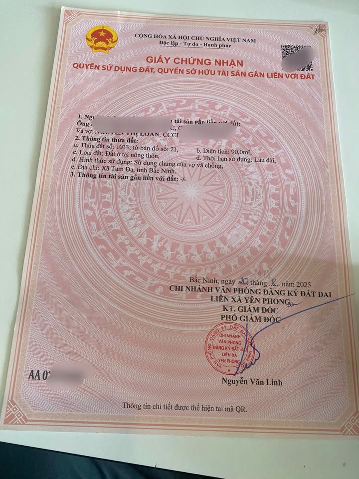 Lô đất đẹp Tam Đa Yên Phong 90m² giá 1.65 tỷ - Đầu tư sinh lời ngay!