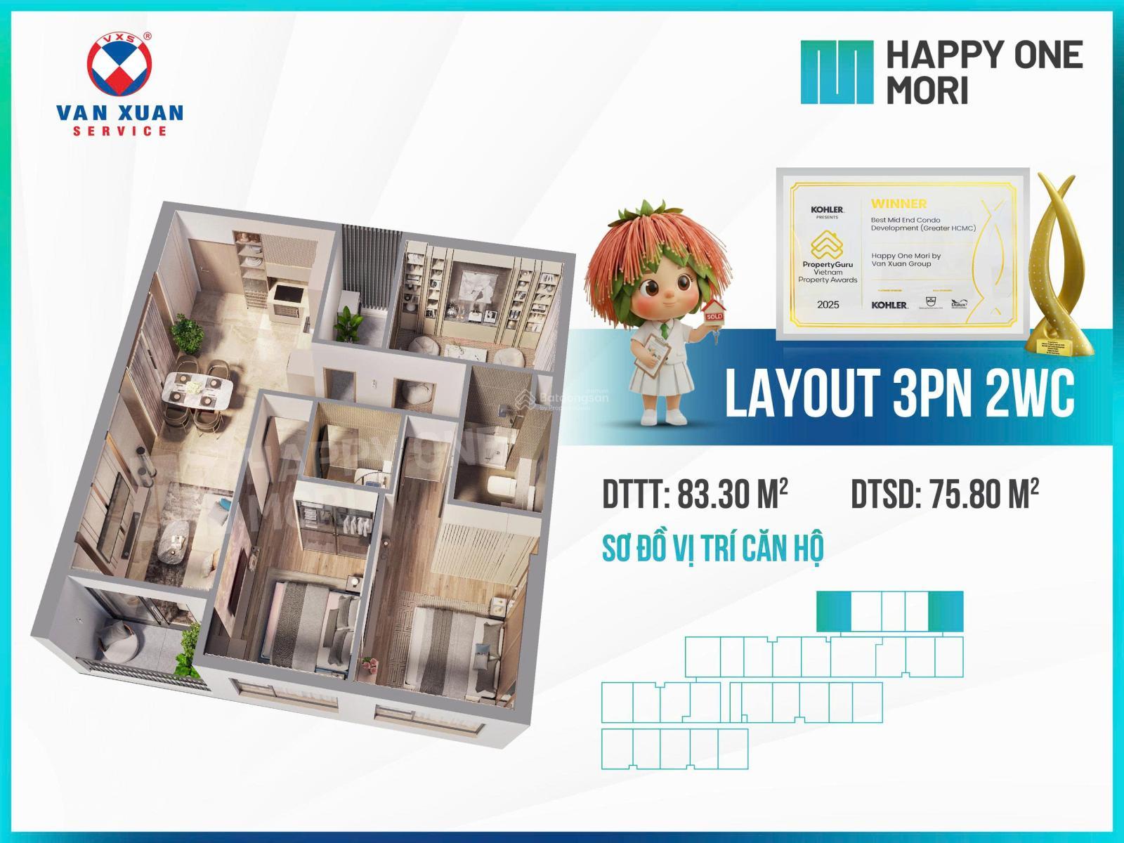 Căn hộ Happy One Mori 66m² giá tốt - Sống chuẩn Nhật giữa lòng Thuận An!
