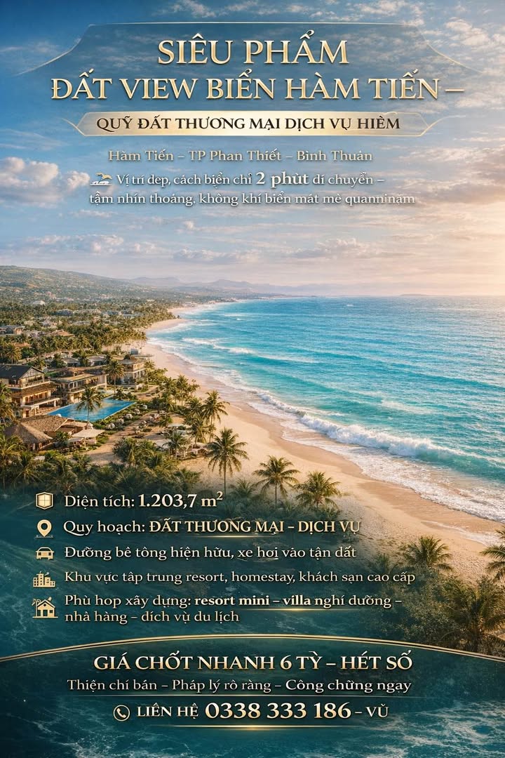 Đất nền Hàm Tiến Phan Thiết 1204m² - Tiềm năng tăng giá