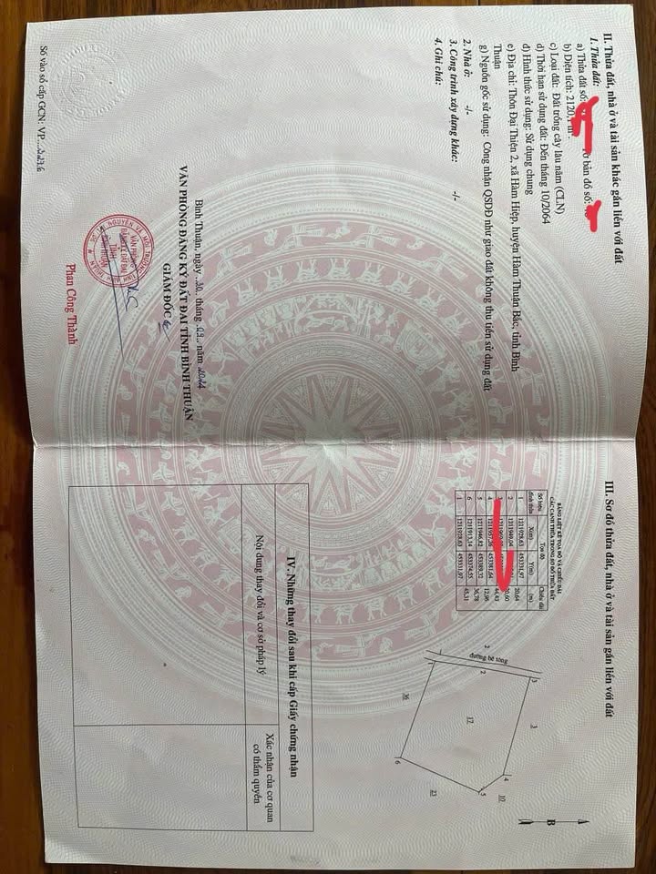 Đất Farm Thôn Đại Thiện 2, Hàm Hiệp, 2160m² giá 6 tỷ - Mặt tiền cực hiếm