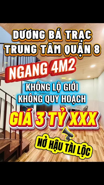 Bán nhà Quận 8 đường Dương Bá Trạc 44m² giá 3 tỷ - Ô tô vào tận nhà!