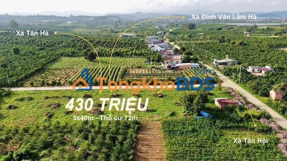 Đất nền Tân Văn Lâm Hà 200m² giá 430 triệu - Sổ hồng riêng