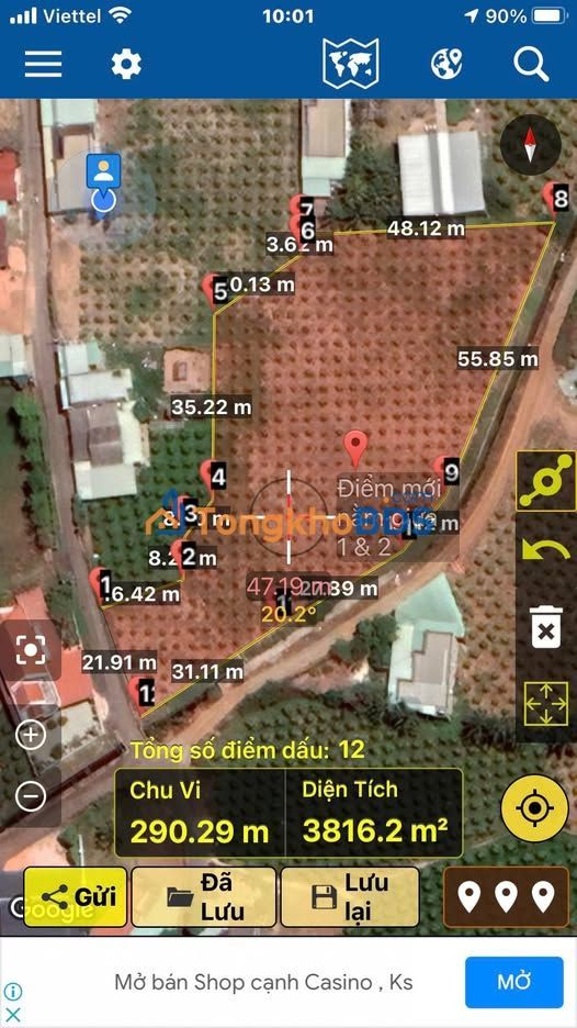 Đất nền Hàm Kiệm 3.840m² giá 12.2 tỷ - Pháp lý rõ ràng