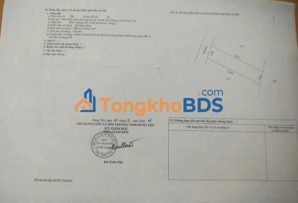 Lô đất Như Lân Long Hưng 90m² giá 270 triệu - Đường to ô tô