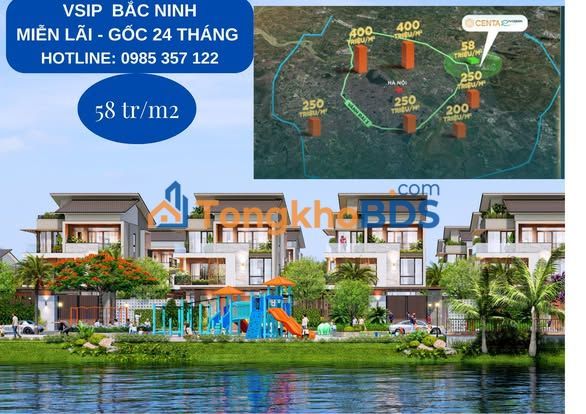 Biệt thự Centa Riverside Từ Sơn 200m² - Đầu tư sinh lời