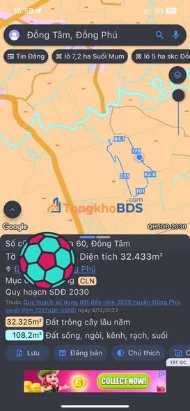 Đất farm cao su Đồng Tâm 7,5ha giá 7,5 tỷ - Đầu tư dài hạn