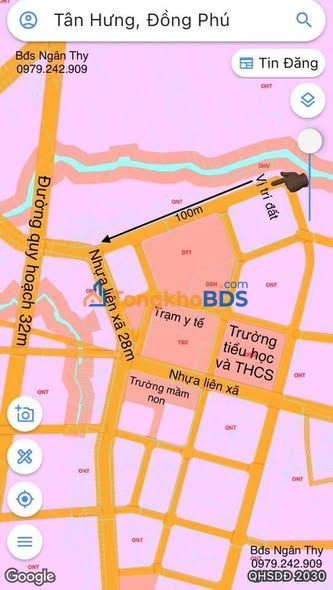 Đất tái định cư Tân Hưng 400m² - Đất thổ cư 100%, giá tốt