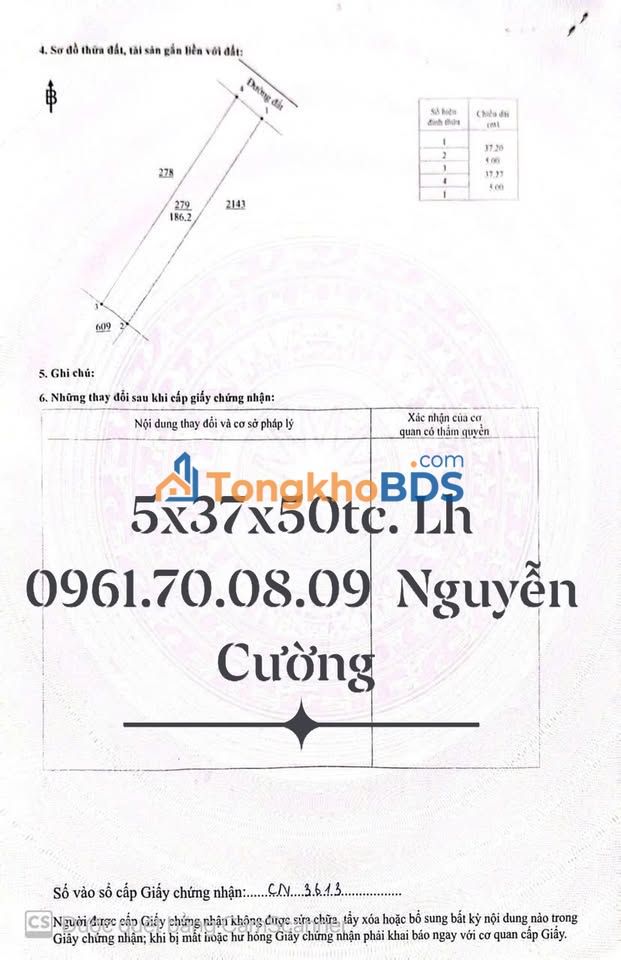 Đất nền Thị trấn Tân Phú 185m² - Sổ đỏ chính chủ, giá tốt