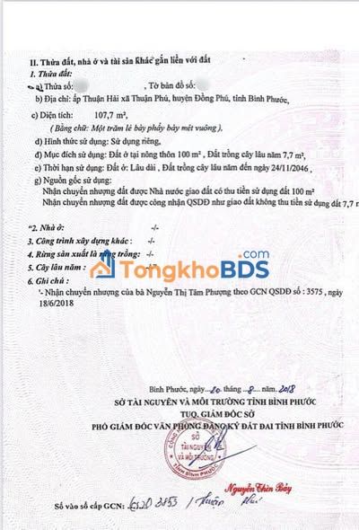 Đất nền Thuận Phú Đồng Phú 105m² - Đất thổ cư 100%