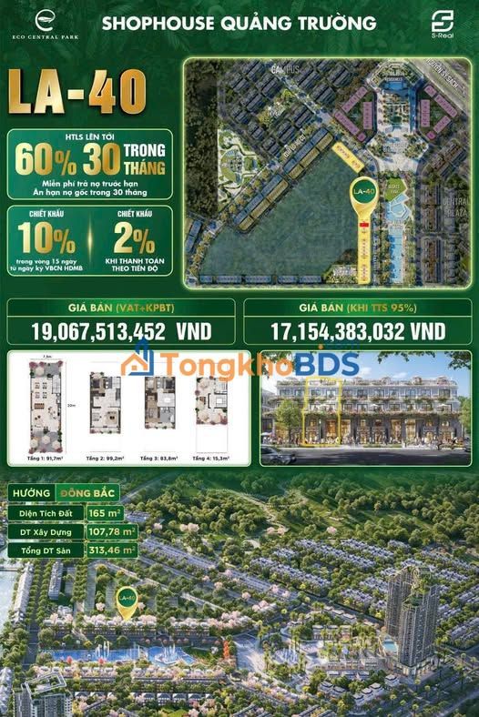 Shophouse Ecopark Vinh giá thuê thỏa thuận - Mặt tiền kinh doanh