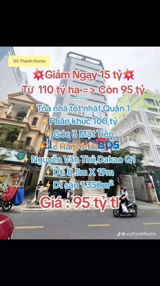 Nhà mặt tiền Nguyễn Văn Thủ Q1 145m² - Mặt tiền kinh doanh