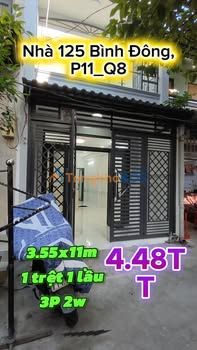 Nhà hẻm 125 Bình Đông Quận 8 39m² 4,48 tỷ - Giá tốt hiếm có