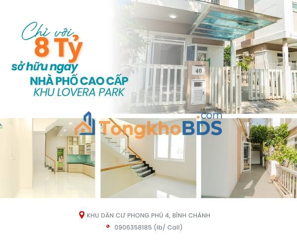 Nhà phố Lovera Park Bình Chánh 105m² - Sẵn sàng ở ngay