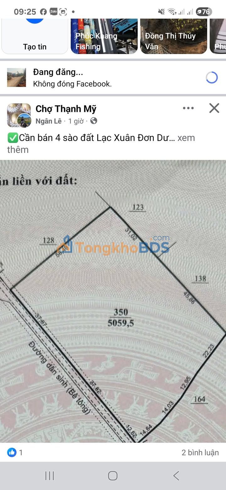 Đất vườn Lạc Xuân 4.200m² 950 triệu - Đầu tư dài hạn