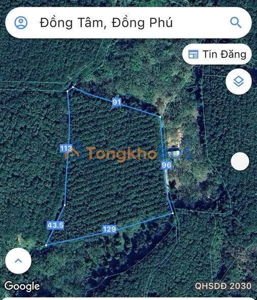 Đất vườn cao su Đồng Tâm 1.2ha giá 2 tỷ - Đầu tư dài hạn