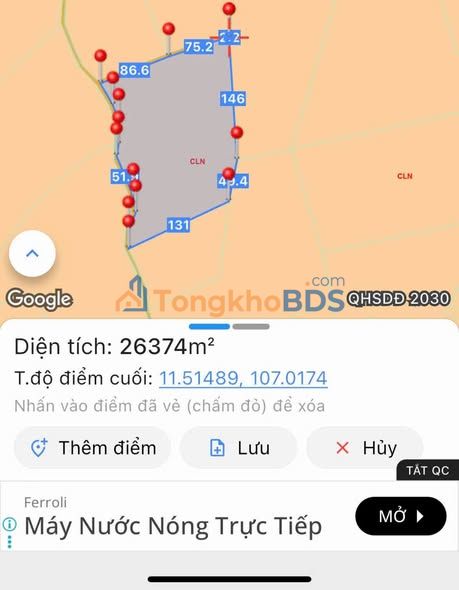 Đất vườn Tân Hưng Đồng Phú 2,7ha - Đầu tư dài hạn