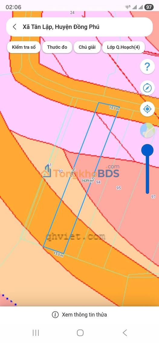 Đất nền Tân Lập Đồng Phú 1600m² - Sổ đỏ chính chủ, giá tốt