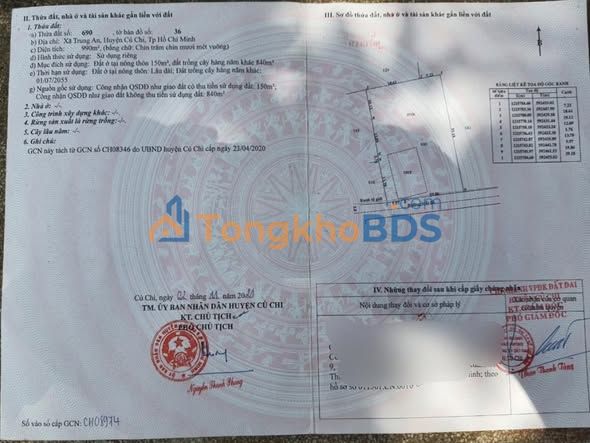 Đất nền Trung An Củ Chi 990m² - Pháp lý rõ ràng