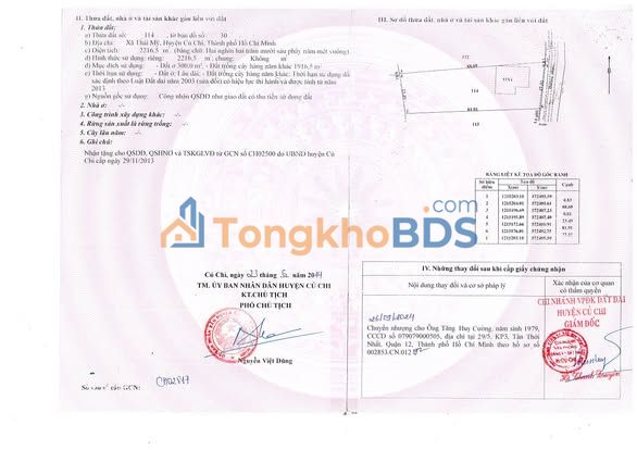 Đất vườn Thái Mỹ Củ Chi 2216m2 giá 9.9 tỷ - Sổ hồng rõ ràng