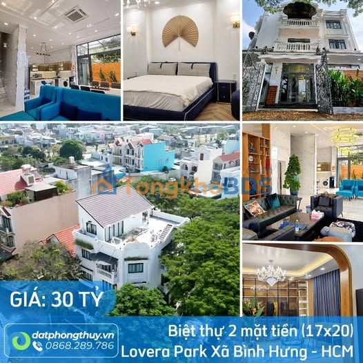 Biệt thự góc Lovera Park Bình Chánh 267m² – Nội thất cao cấp, sẵn sàng ở ngay