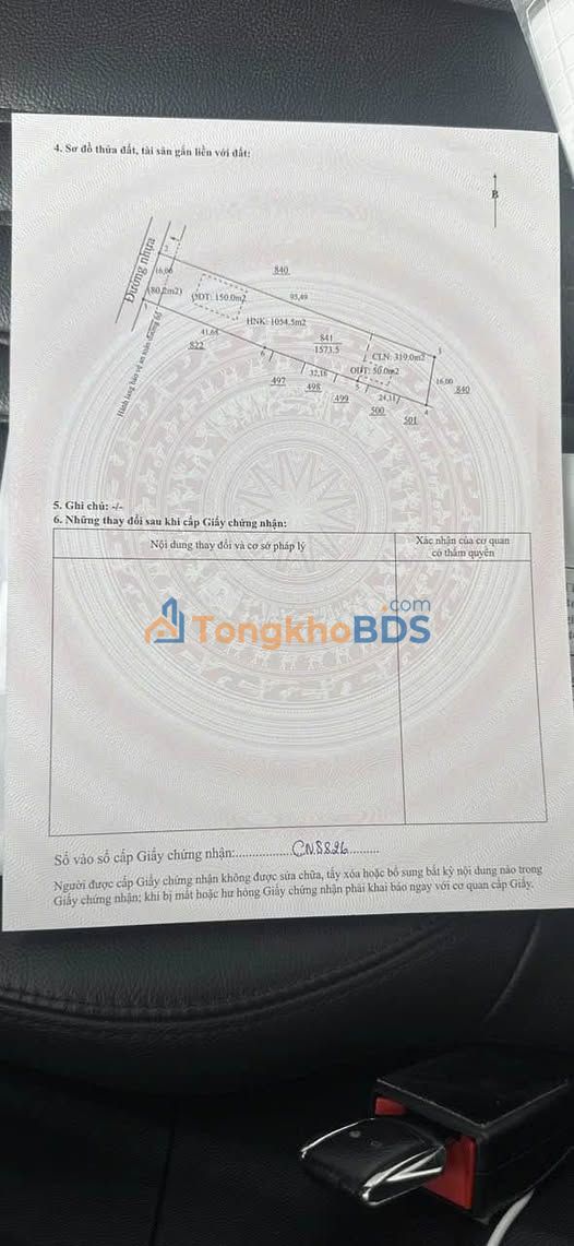 Đất kho xưởng Vĩnh Tân 1573m² - Đường nhựa ô tô tránh