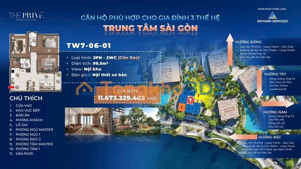 Căn hộ The Privé Bình Tân 98m² căn góc view đẹp