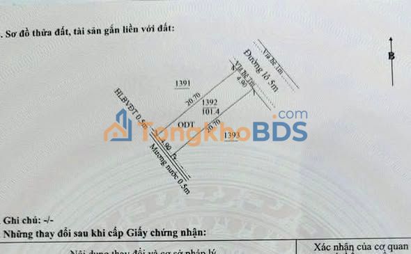 Đất thổ cư Lái Thiêu 101m² giá 2.8 tỷ - Đường ô tô
