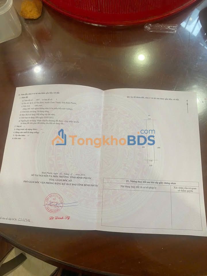 Đất nền Nha Bích Chơn Thành 1000m² giá 320 triệu - Tiềm năng tăng giá