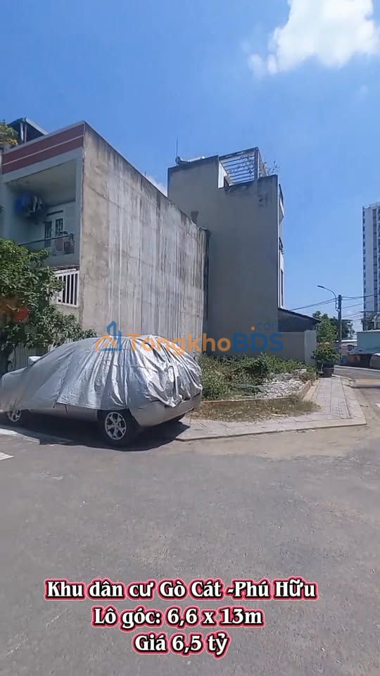Đất nền góc Gò Cát Phú Hữu 86m² - Đường ô tô 8m