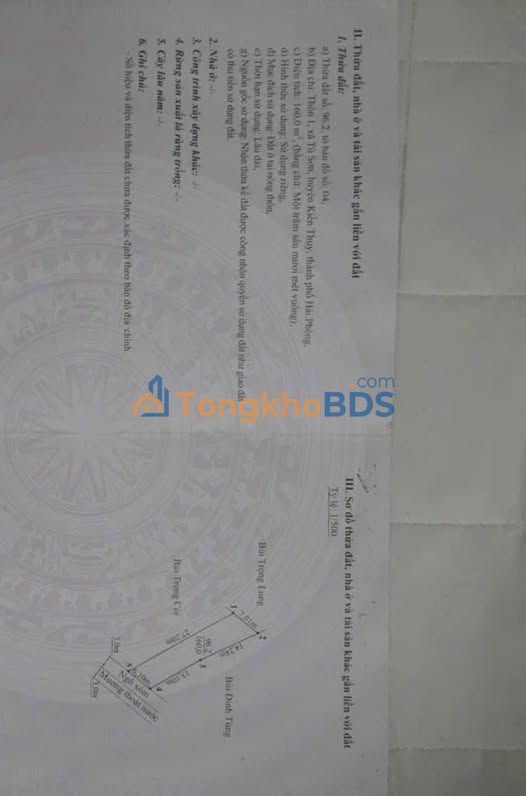 Đất nền Tú Sơn, Kiến Thụy 160m² giá 2 tỷ - Tiềm năng tăng giá lớn