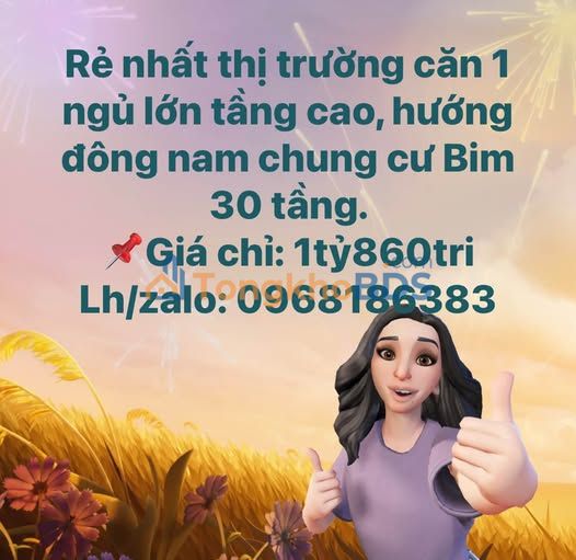 Căn hộ 1 ngủ Bim Hạ Long 47m² - Tầng cao hướng tốt, giá 1.86 tỷ