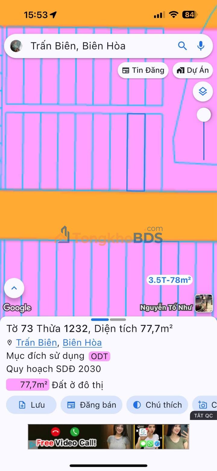 Đất nền TDC Bửu Long 78m² giá 3.5 tỷ - Hạ tầng hoàn thiện