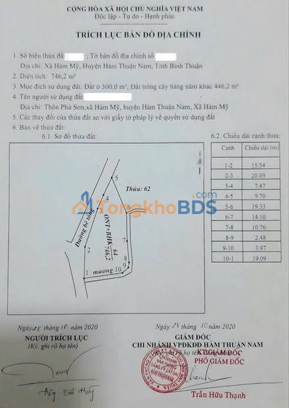 Đất vườn Hàm Mỹ 746m² giá 1.15 tỷ - Pháp lý rõ ràng