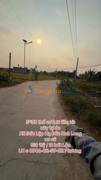 Đất nền Đức Lập Hạ 165m² giá 1 tỷ - Đường to ô tô