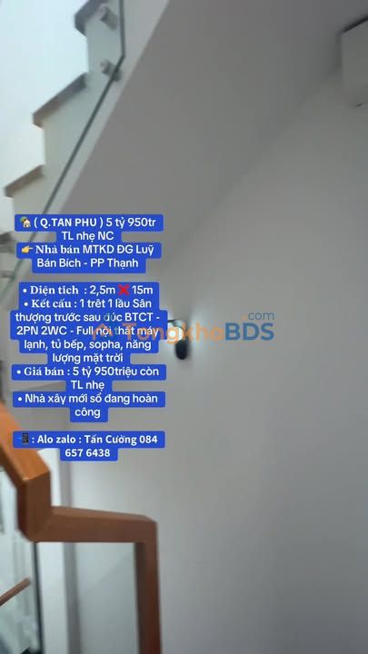 Nhà MT Luỹ Bán Bích Tân Phú 38m² 5.95 tỷ - Mặt tiền KD