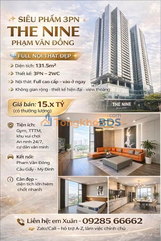Căn hộ The Nine Phạm Văn Đồng 132m² 15 tỷ - Full nội thất cao cấp