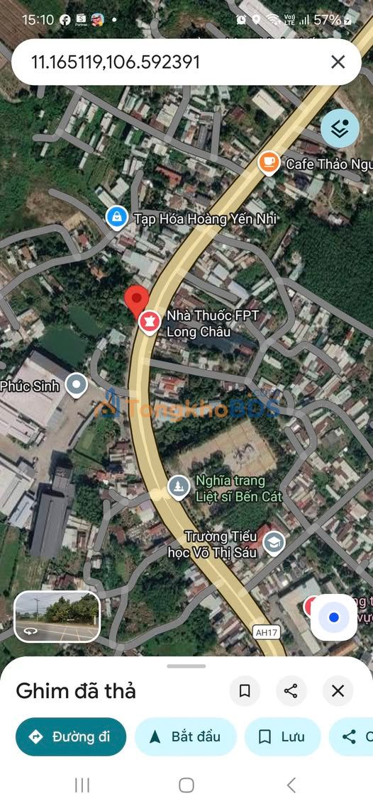 Đất nền mặt tiền QL13 Bến Cát 693m² - Đường to ô tô