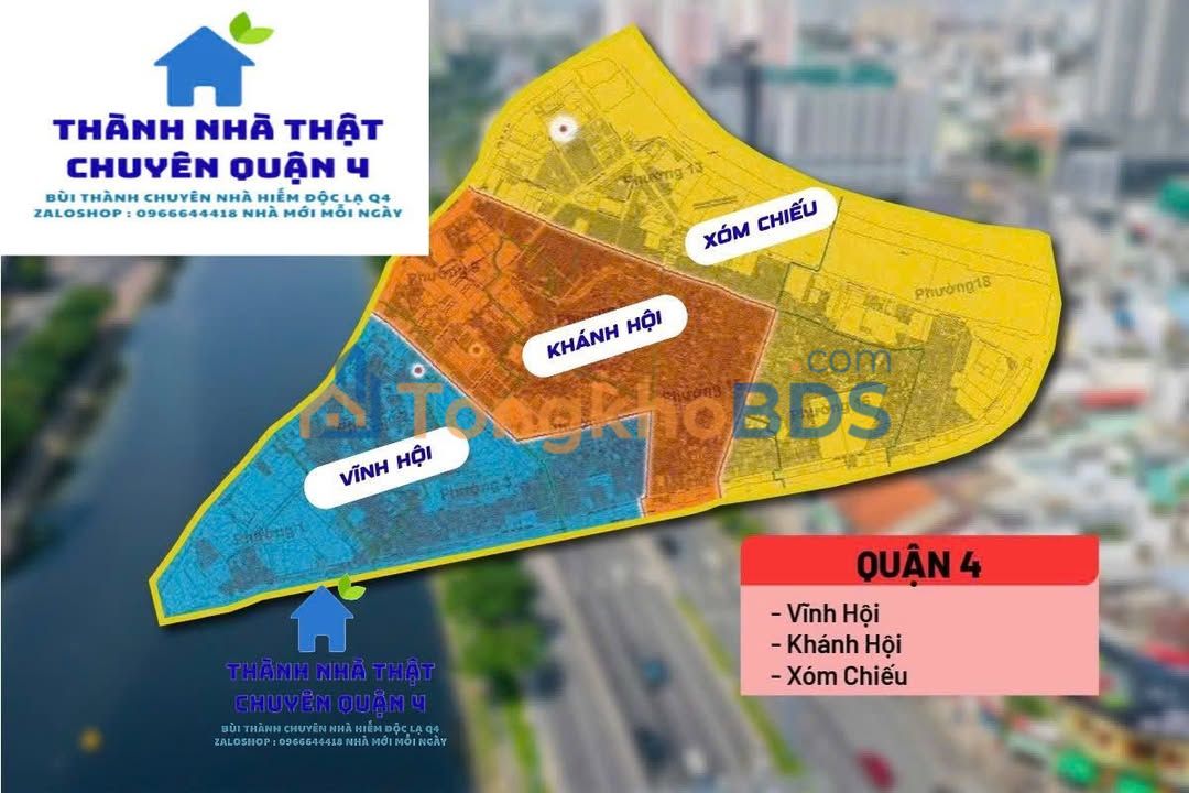 Nhà riêng Bến Vân Đồn Quận 4 52m² 8.98 tỷ - Vị trí đẹp