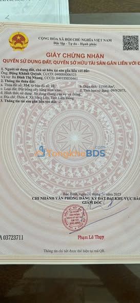 Đất nền Sông Lũy Bắc Bình 11597m² - Tiềm năng tăng giá