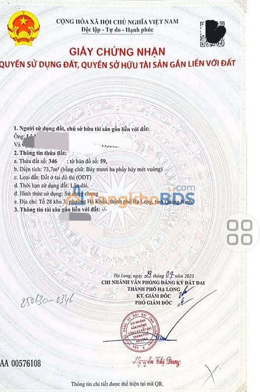 Đất nền Hà Khẩu Hạ Long 74m² giá 1.001 tỷ - Đường to ô tô