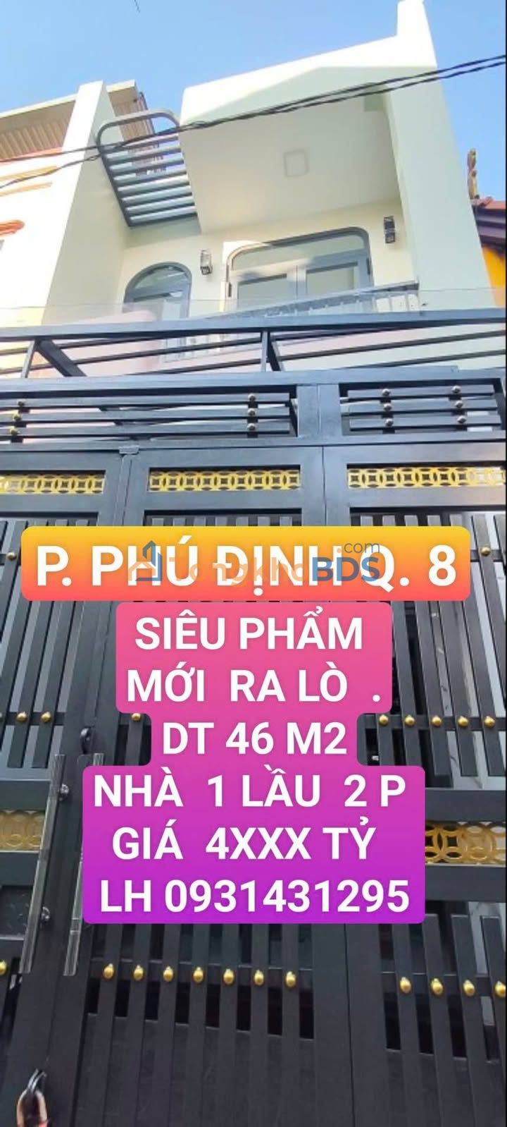Nhà riêng Xóm Củi Quận 8 46m² - Chính chủ bán