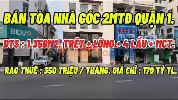 Tòa nhà góc 2MT Nguyễn Bỉnh Khiêm Q1 157m² - Đầu tư sinh lời