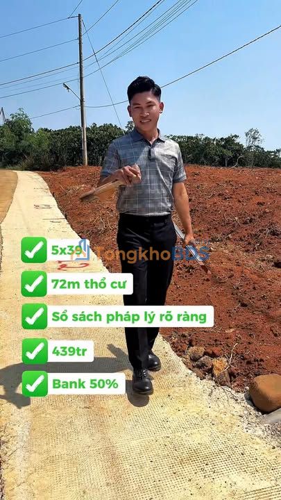 Đất nền Võ Thị Sáu Tân Văn 72m² thổ cư - Đường ô tô