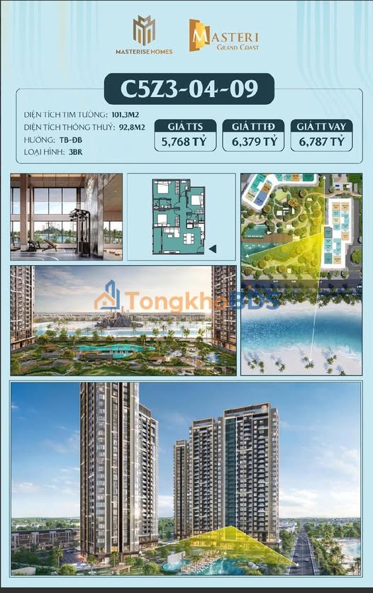 Căn hộ Vinhomes Ocean Park 2 93m² giá 5.766 tỷ - View đẹp