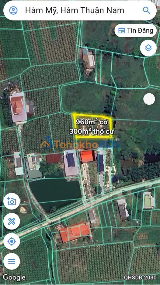 Đất nền Hàm Mỹ Bình Thuận 960m² giá 1.9 tỷ - Tiềm năng tăng giá