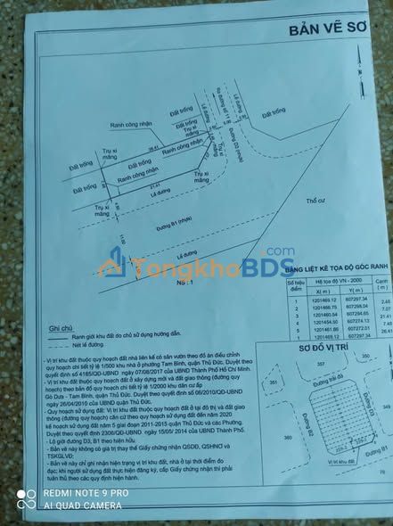 Đất nền góc Navita Tam Bình Thủ Đức 185m² - Sổ đỏ chính chủ, tiềm năng tăng giá