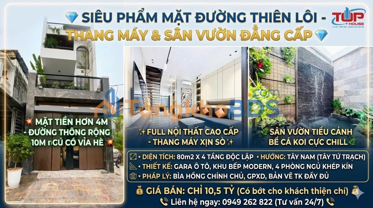Nhà phố Thiên Lôi - Khúc Hạo 80m² giá 10.5 tỷ - Mặt tiền kinh doanh!