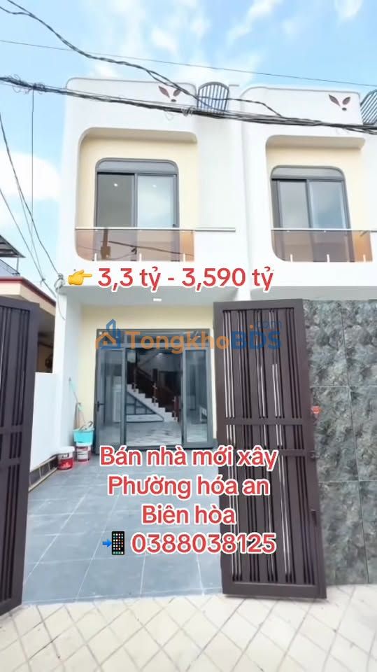 Nhà 1 trệt 1 lầu Hóa An 64-70m² 3.3-3.59 tỷ - Ô tô vào nhà